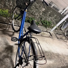 ママチャリ　ブルー