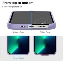 Spigen iPhone13Proケース シリコン 衝撃吸収 マット感4重構造の画像