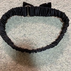 ベルト　リボン　スパンコール　黒　レディース　の画像