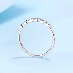 【新品同様】モアサナイト シルバー925 リング サイズ8号の画像