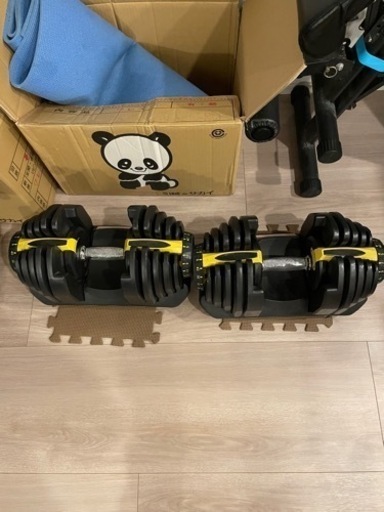 可変式ダンベル(5kg-40kg)×2、ベンチ台セット