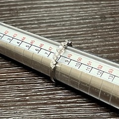 【新品同様】モアサナイト シルバー925 リング サイズ8号の画像