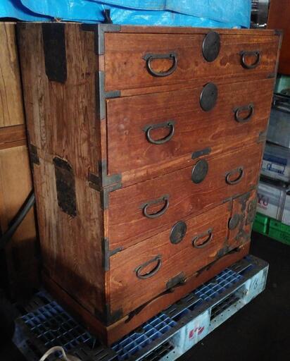 【仙台市宮城野区直接取引限定】
時代物　時代箪笥 和家具 和タンス 桐たんす 桐箪笥 古民具 骨董 収納 アンティーク