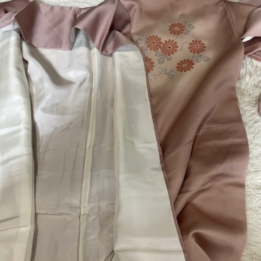 訪問着 金彩加工花刺繍