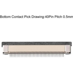 FFC/FPCコネクタ 40ピン0.5mm ボトムコンタクトピックソケット10個の画像