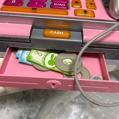 本格的 ジャストライクホーム　レジスター　子供用レジ　おままごと　中古品の画像