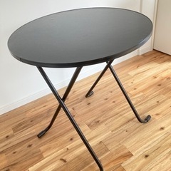 黒　丸テーブル、家具 サイドテーブル