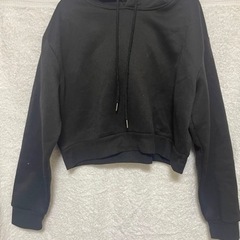 SHEIN ショート丈パーカー トレーナー ダークグレー