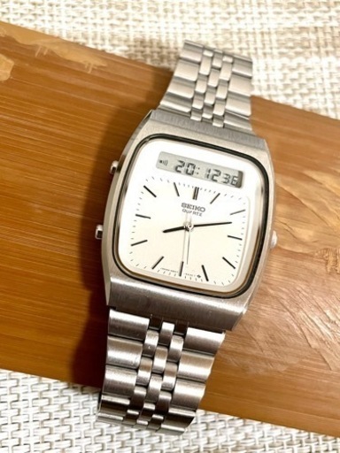 [希少:1984年製:デッドストック級/稼働]SEIKO セイコー ハイブリッド HYBRID/アナデジ/白文字盤/腕時計