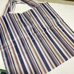 新品未使用！　エコバッグ　ストライプ柄 の画像