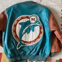 ジェフハミルトン　レザースタジャン　ＮＦＬ　マイアミドルフィンズ　の画像