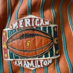 ジェフハミルトン　レザースタジャン　ＮＦＬ　マイアミドルフィンズ　の画像