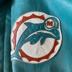 ジェフハミルトン　レザースタジャン　ＮＦＬ　マイアミドルフィンズ　の画像