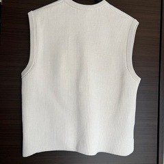 無印良品 ムジラボ 再生ポリエステル畦編みベストＸＸＳ～ＸＳ・ベージュの画像