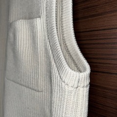 無印良品 ムジラボ 再生ポリエステル畦編みベストＸＸＳ～ＸＳ・ベージュの画像
