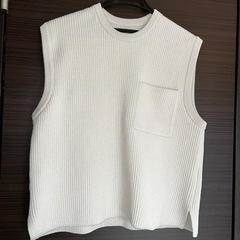 無印良品 ムジラボ 再生ポリエステル畦編みベストＸＸＳ～ＸＳ・ベージュ