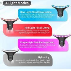 新品未使用美顔器 4つモード LED光 多機能美容器 USB充電式 持ち運び便利 自宅用 家庭用 男女兼用

の画像