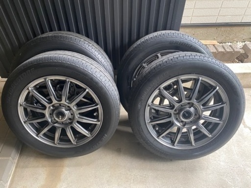 2022年製 日本製 ネクストリー 155/65R14 75S ＆ ホイールセット LCZ012 14インチ×4.5J 軽量アルミ 4本セット ブリヂストン NEXTRY サマータイヤ