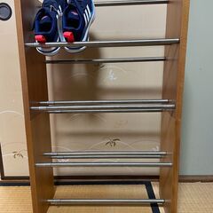 シューズラック　伸縮式　スリㇺ　2段×2台