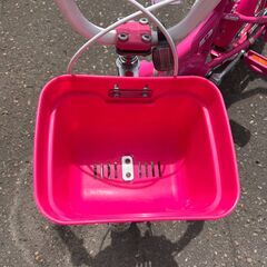 AVIGO トイザらス 子供用自転車 キッズバイク 補助輪付き ピンク ホワイト 手押し付き ガールズ カゴありの画像