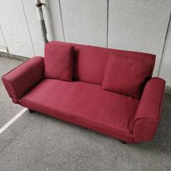 (ワインレッド)2人掛けソファ