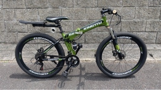 （決まりました）前後サス 前後ディスクブレーキ ２６インチ 折りたたみ自転車 マウンテンバイク クロスバイク