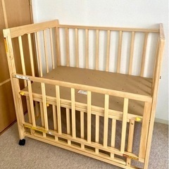 【美品】ベビー用品 ベビーベッド　ミニサイズ（※ご希望で布団セッ...