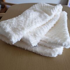 3coins ブランケット 白の画像