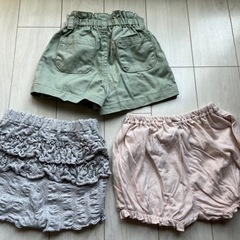 80cm 女の子　プティマインハーフパンツ3点の画像
