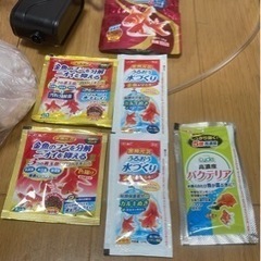 金魚水槽セット🐟乾電池式エアーポンプ(新品)付きの画像