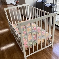 ベビーベッド【町田市再生家具】　240296の画像