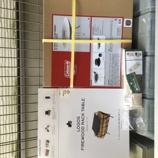 ファイヤーディスク&薪ラックテーブル&薪キャリー　セット