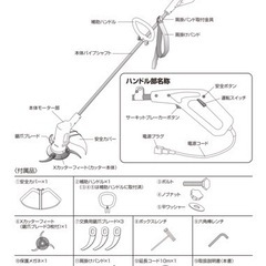 山善 電気草芝刈機 刈る刈るボーイ
の画像