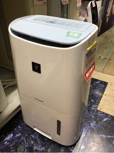 SHARP 衣類乾燥除湿機　2018年製　コンプレッサー式　9〜18畳　タンク2.5L 中古品