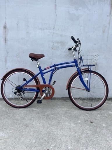 福岡発 24型折り畳み自転車 6段変速 シンプルスタイル SS-PL246BS