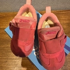 asics アシックス　スニーカー　ピンク　14.0cmの画像