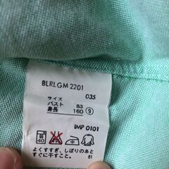 ラルフローレン　ボタンダウンシャツ　女性用長袖（淡い緑色）の画像
