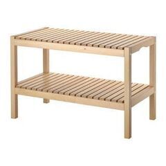 【値下げ済】IKEA MOLGER モルゲル ベンチ/シェルフ【美品】の画像