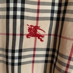 BURBERRYレディースチェック七分袖シャツの画像