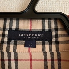 BURBERRYレディースチェック七分袖シャツの画像