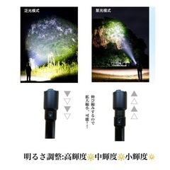 懐中電灯　充電式　強力　災害　アウトドア　防災の画像