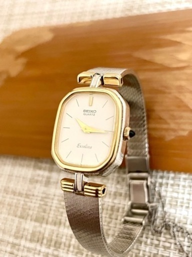 [1981年製/希少:デッドストック級/稼働]SEIKO セイコー Exceline エクセリーヌ/パラジウム仕上げ/腕時計