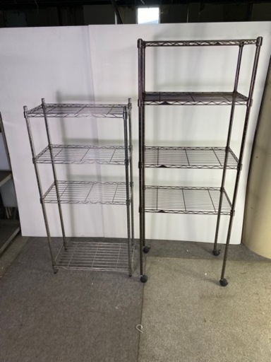 スチールラック2点セット 家具 収納家具 棚 メタルラック オシャレ インテリア