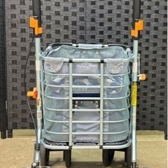 ツインワゴン SLT12（幸和製作所/ショッピングワゴン/折畳可能/保冷バッグ付）の画像