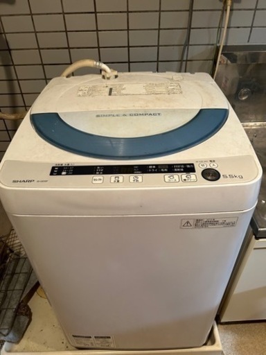 SHARP洗濯機 動作良好です。1-2人向け