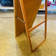 《売約済》【池上店】無印　無印良品　MUJI 木製　ミラー　姿見　スタンドミラー　鏡　メープル　メイプル　廃番　希少の画像
