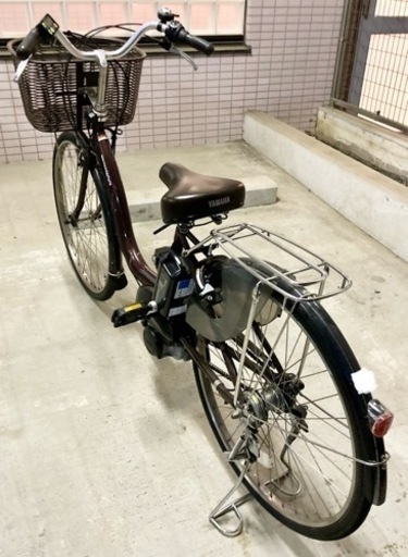 5/6頃まで　実質使用1年 防犯登録抹消済み　譲渡証明書あり　電動自転車 YAMAHA pasナチュラxl ブラウン