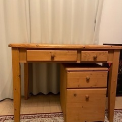 無垢材 デスクキャビネット
