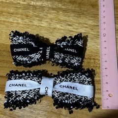 シャネルリボンリメイクバレッタの画像