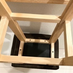 バンビ 木製ハイスツール ブラウン　2脚セットの画像